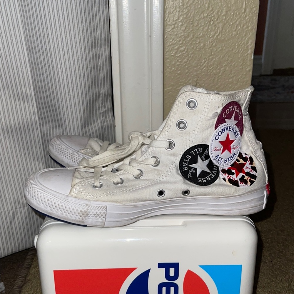Converse White High-Top Sneakers